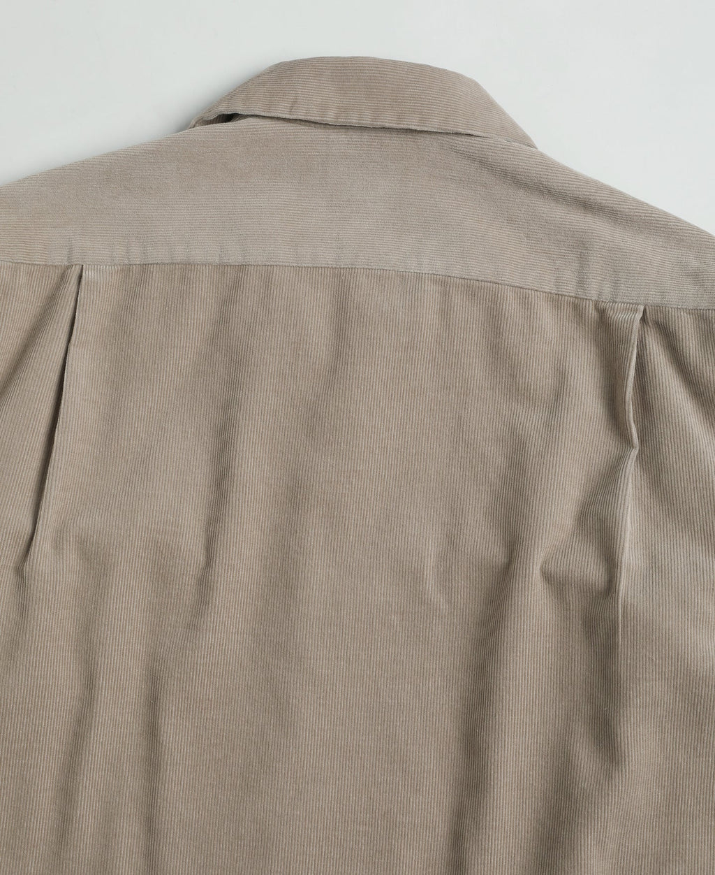 Corduroy Open Collar Shirt - Khaki