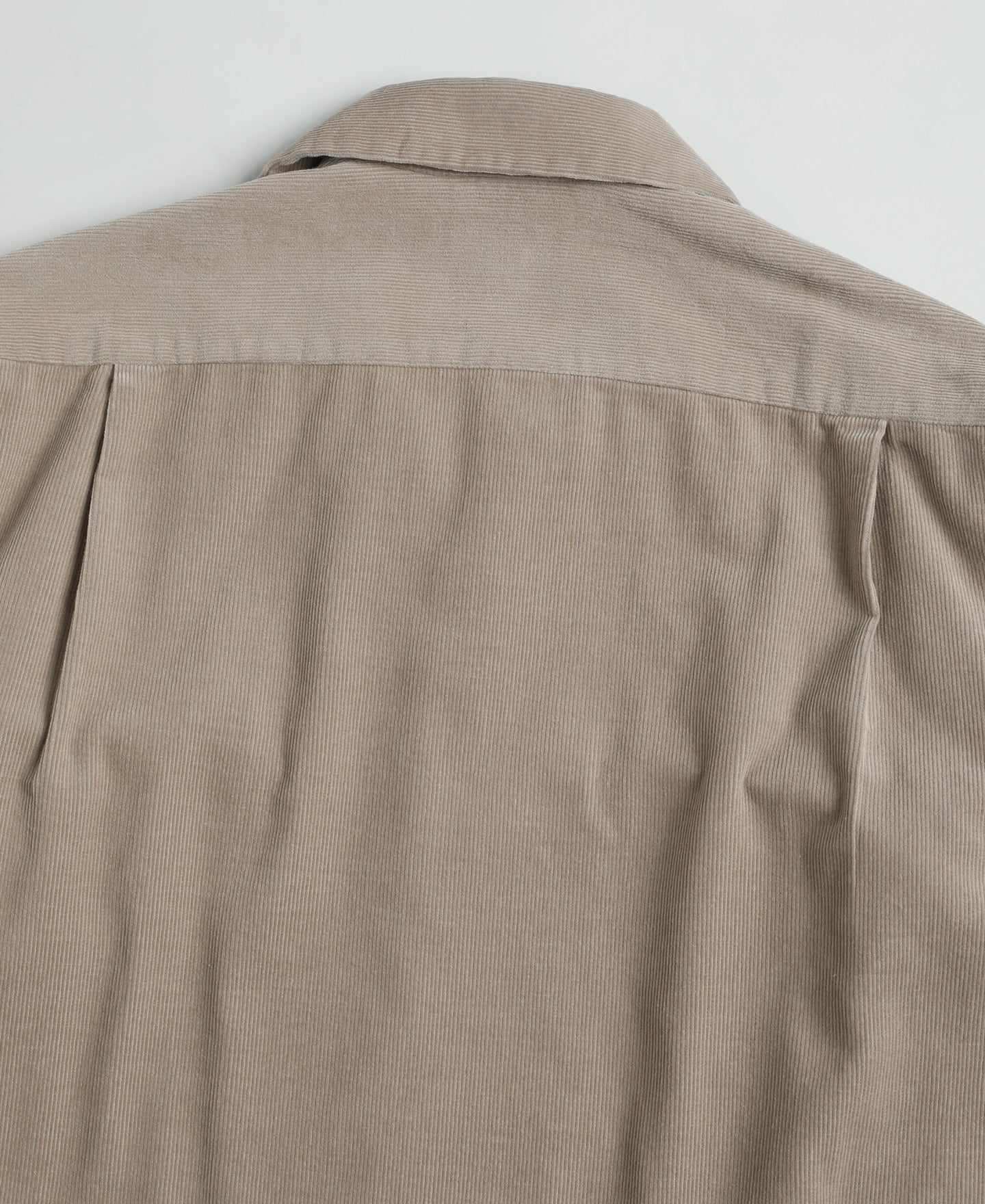 Corduroy Open Collar Shirt - Khaki