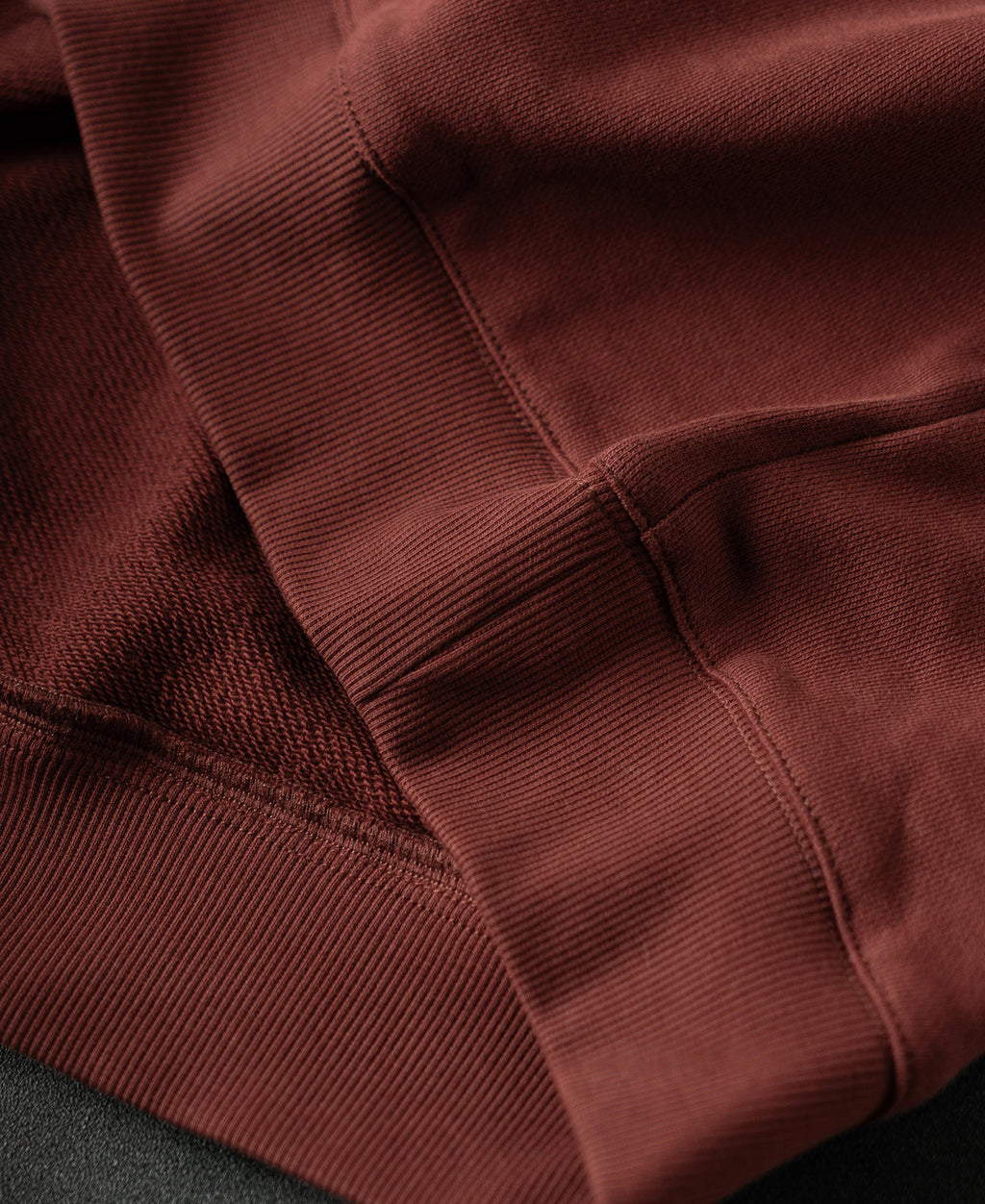 Heavyweight Quarter-Zip Collar Sweatshirt - Dark Red