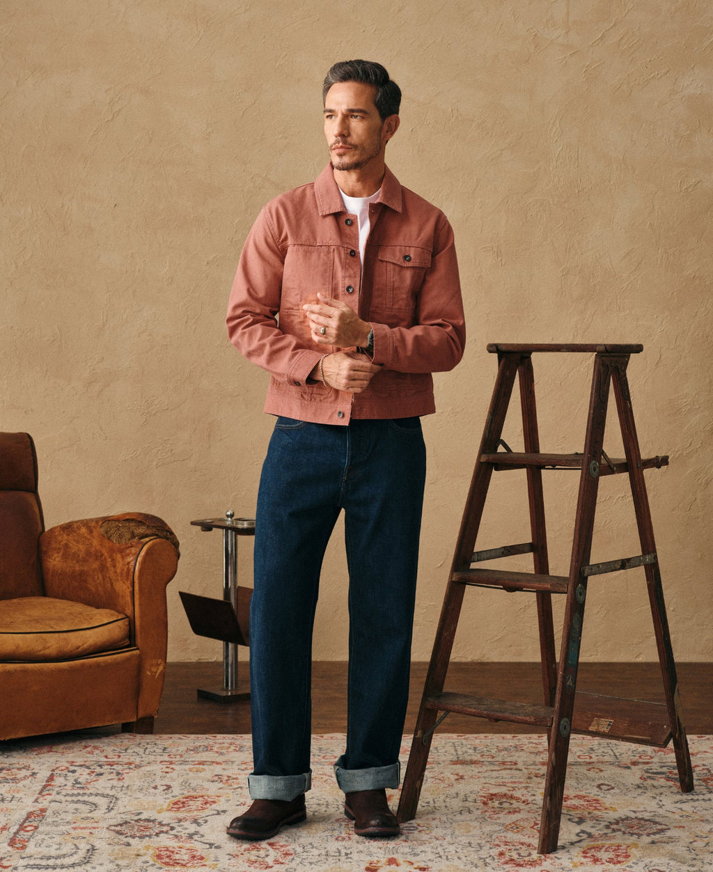 Classic Canvas Cruiser Cropped Jacket - Clay