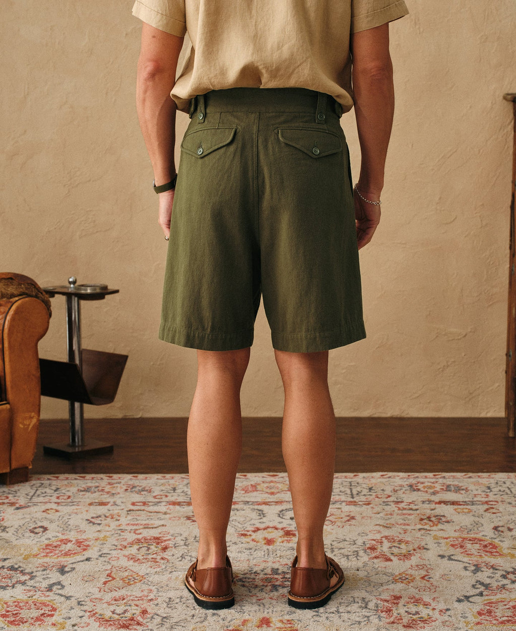 British Army Cotton-Linen Gurkha Shorts - Olive