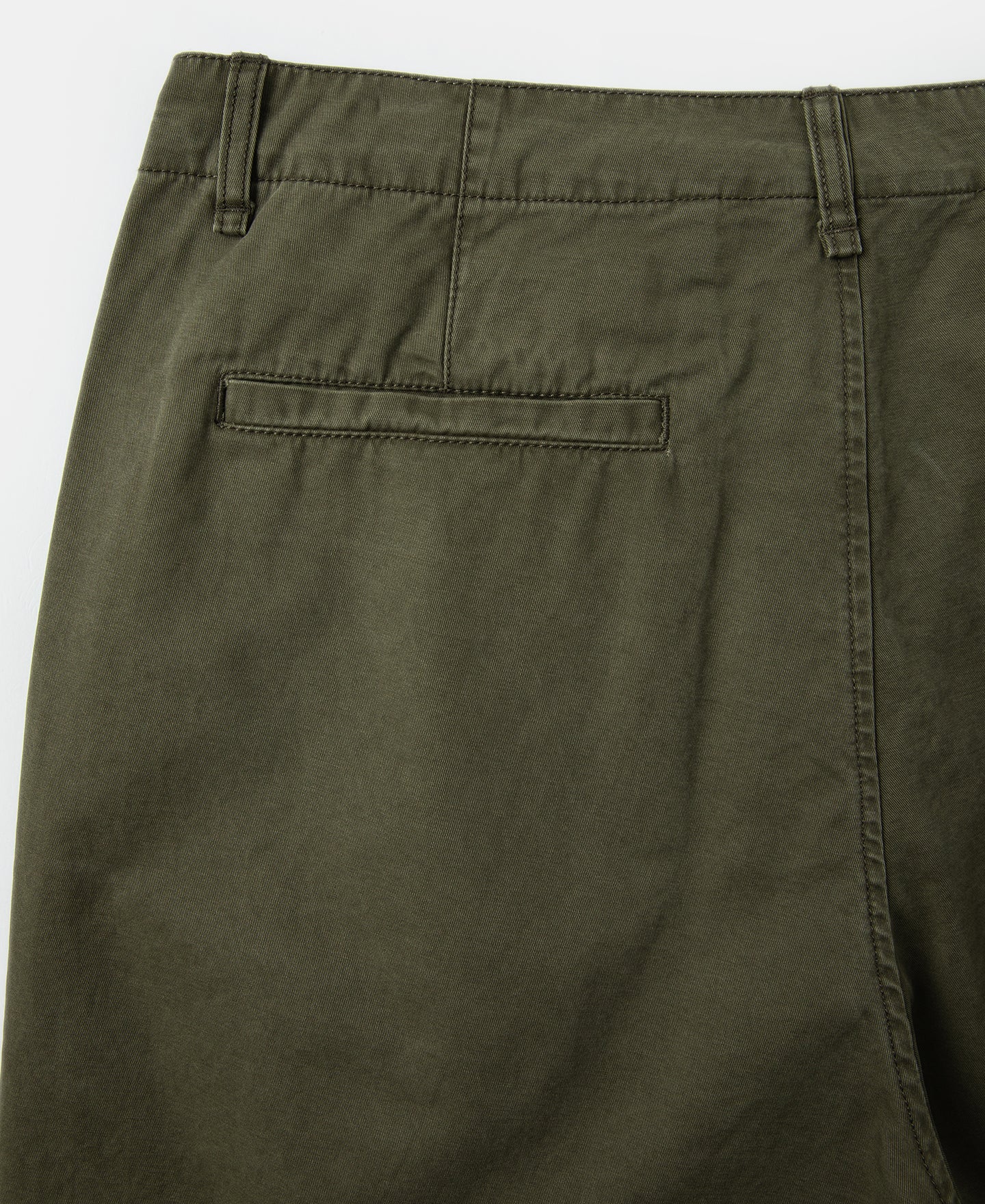 1930s Washed Officer Chino Shorts - Olive