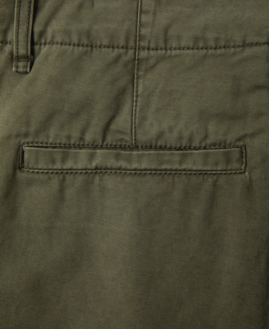 1930s Washed Officer Chino Shorts - Olive