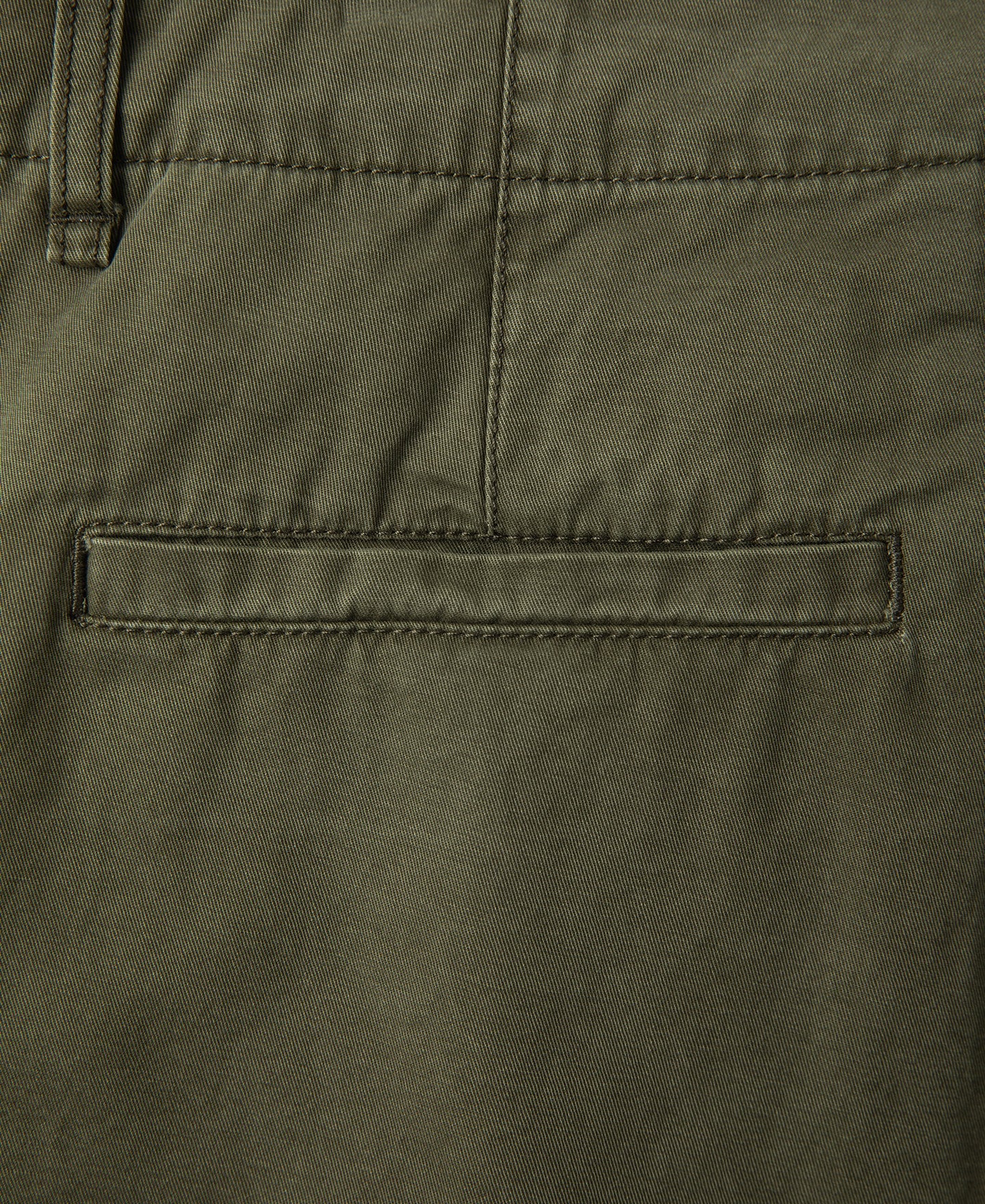 1930s Washed Officer Chino Shorts - Olive