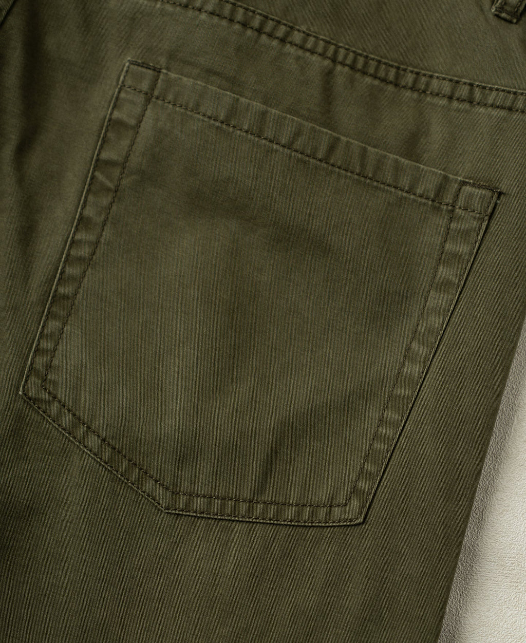 Vintage Washed Tapered 5-Pocket Pants - Olive