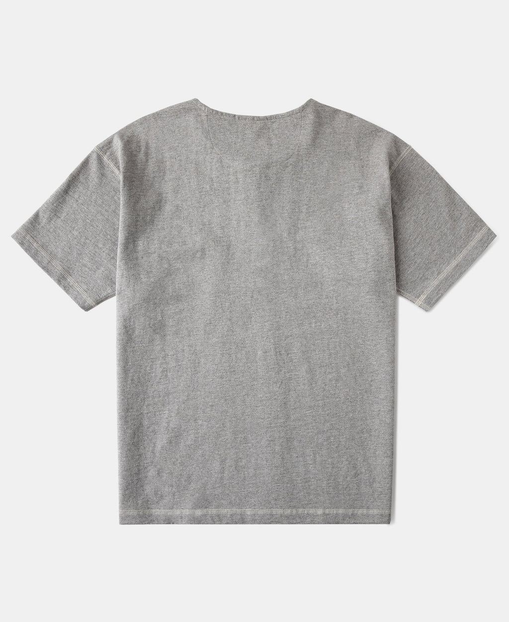 1940s Slub Cotton Henley Pocket T-Shirt - Gray