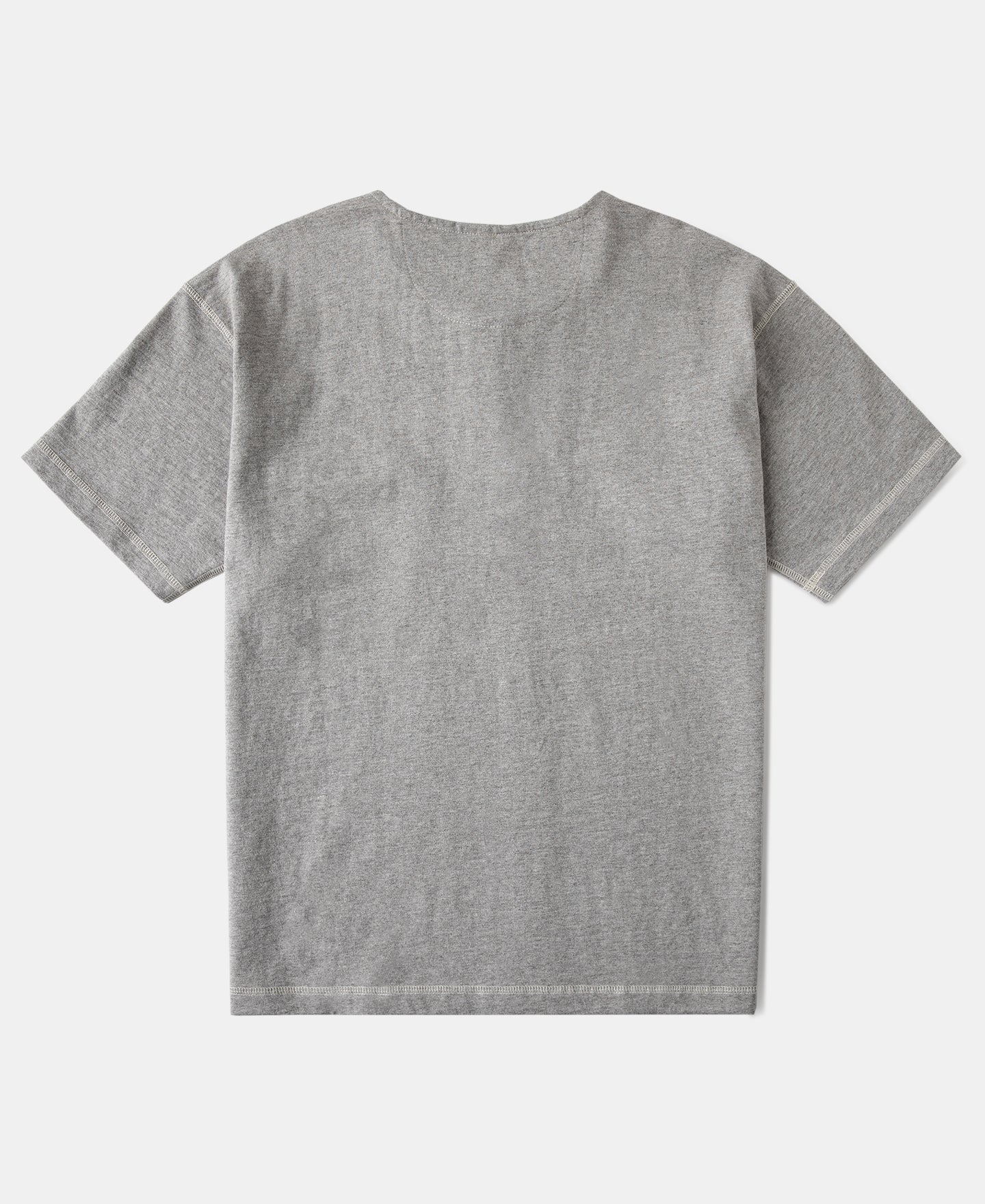 1940s Slub Cotton Henley Pocket T-Shirt - Gray