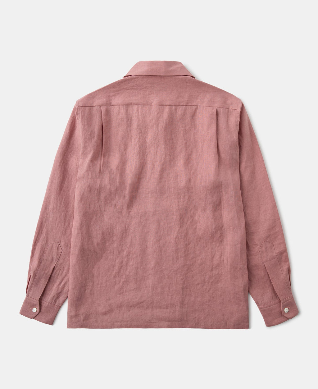 Cuban Collar Linen Shirt - Pink
