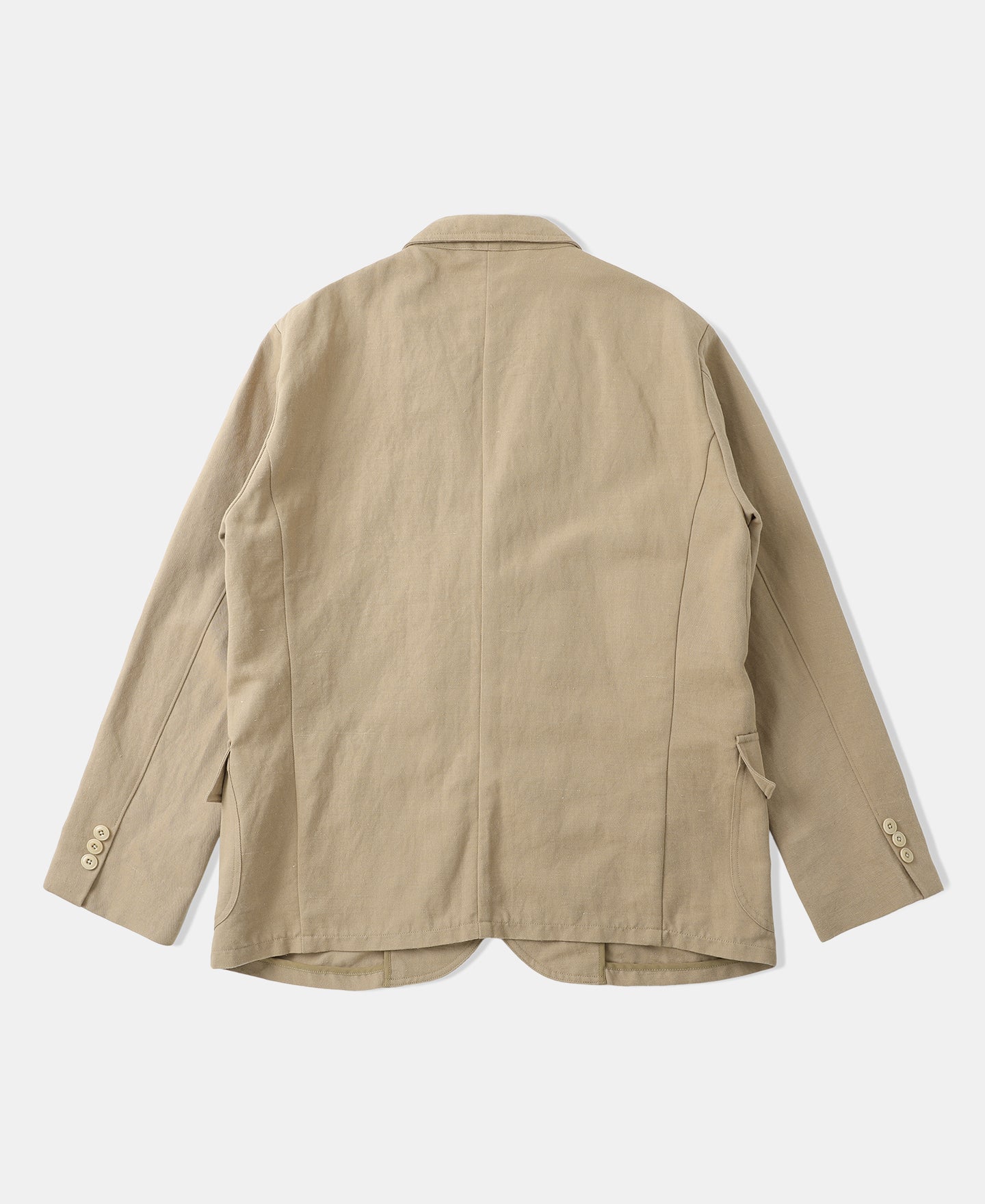 Textured Linen-Cotton Blend Sack Jacket – Khaki