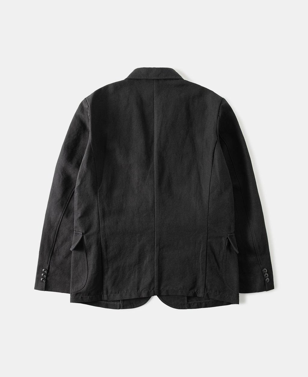 Textured Linen-Cotton Blend Sack Jacket – Black