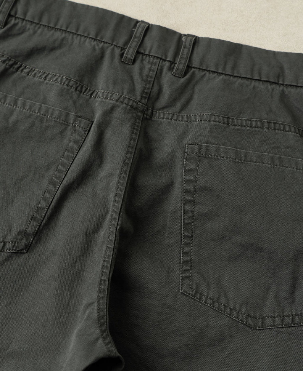 Vintage Washed Tapered 5-Pocket Pants - Dark Gray