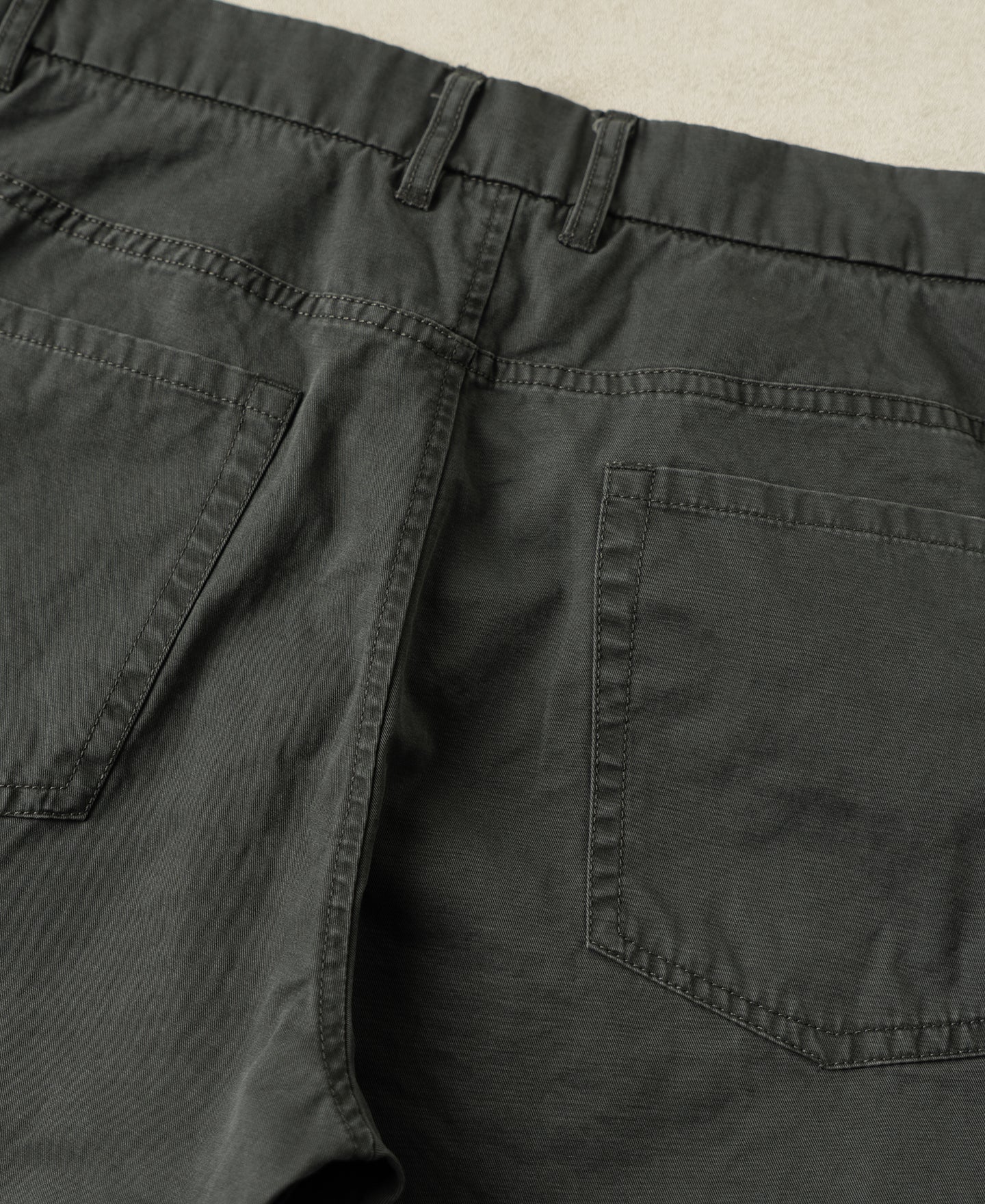 Vintage Washed Tapered 5-Pocket Pants - Dark Gray
