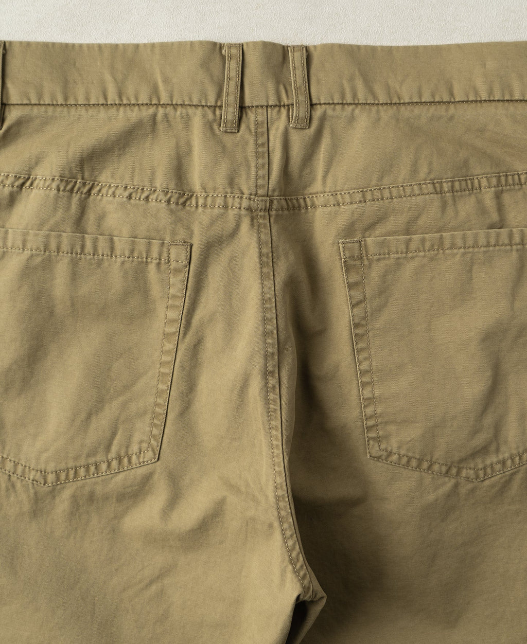 Vintage Washed Tapered 5-Pocket Pants - Khaki