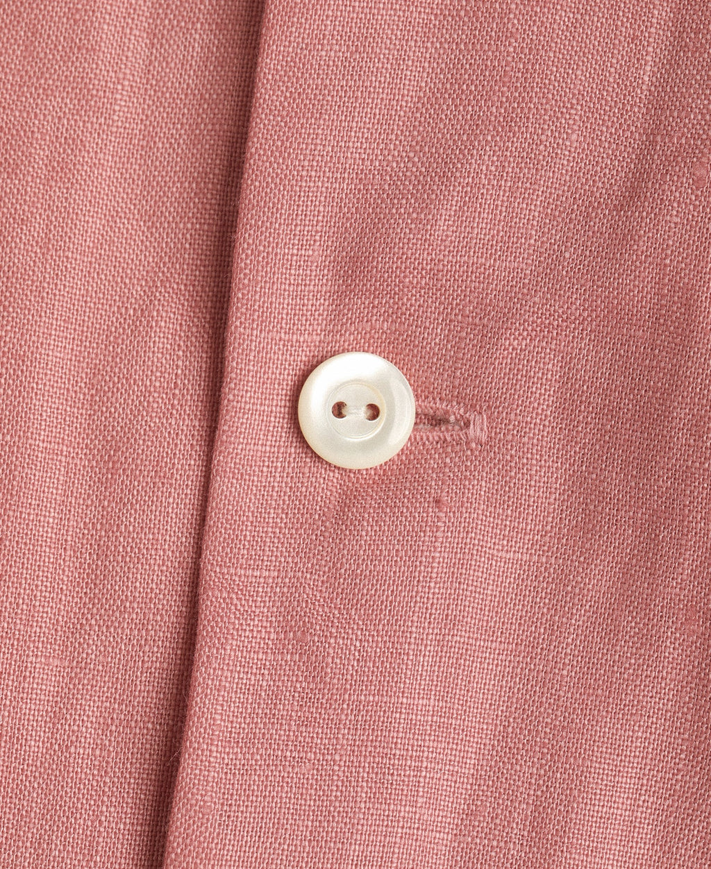 Cuban Collar Linen Shirt - Pink