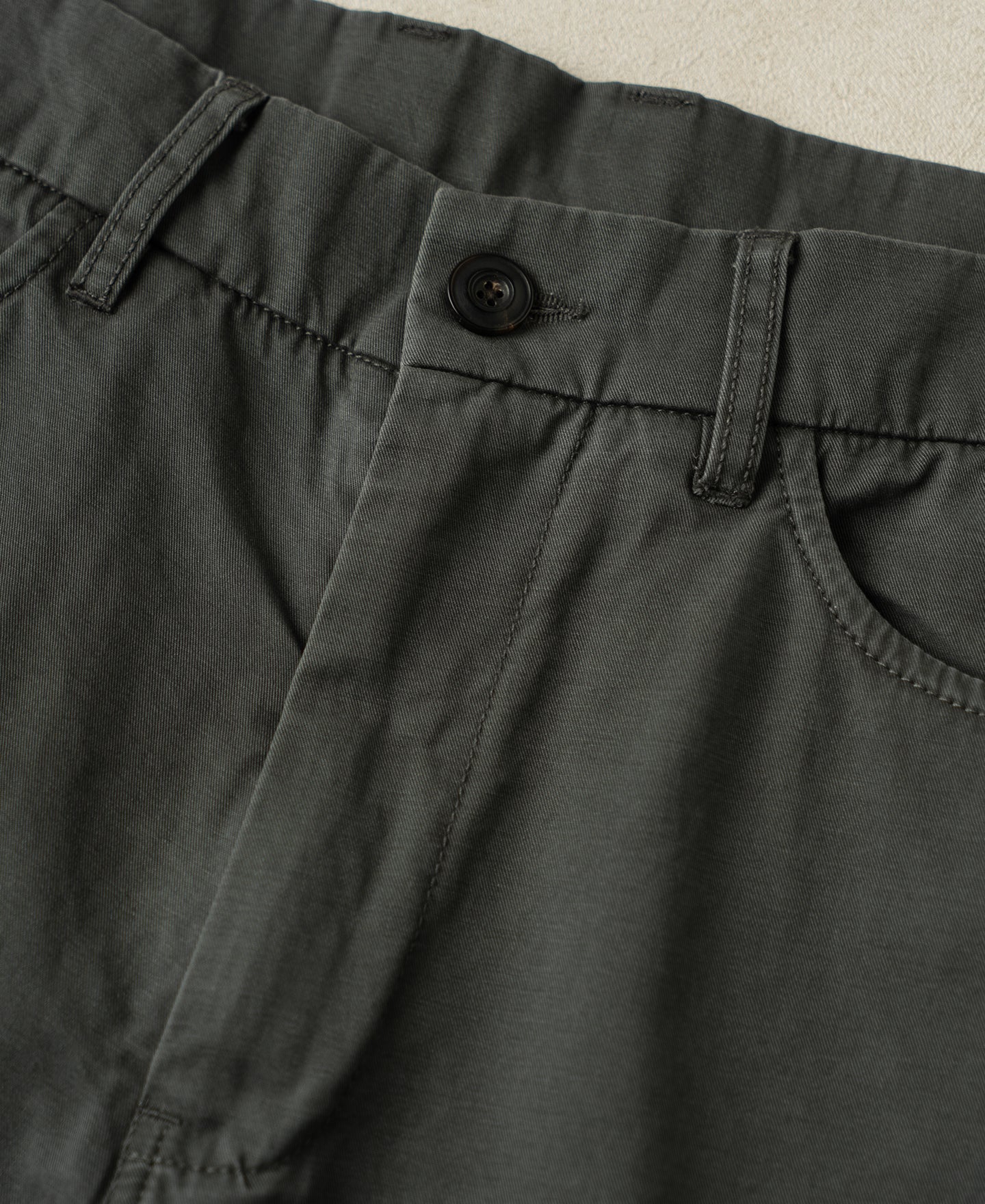 Vintage Washed Tapered 5-Pocket Pants - Dark Gray