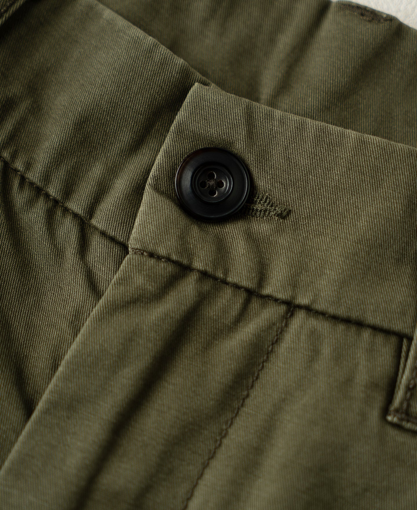Vintage Washed Tapered 5-Pocket Pants - Olive
