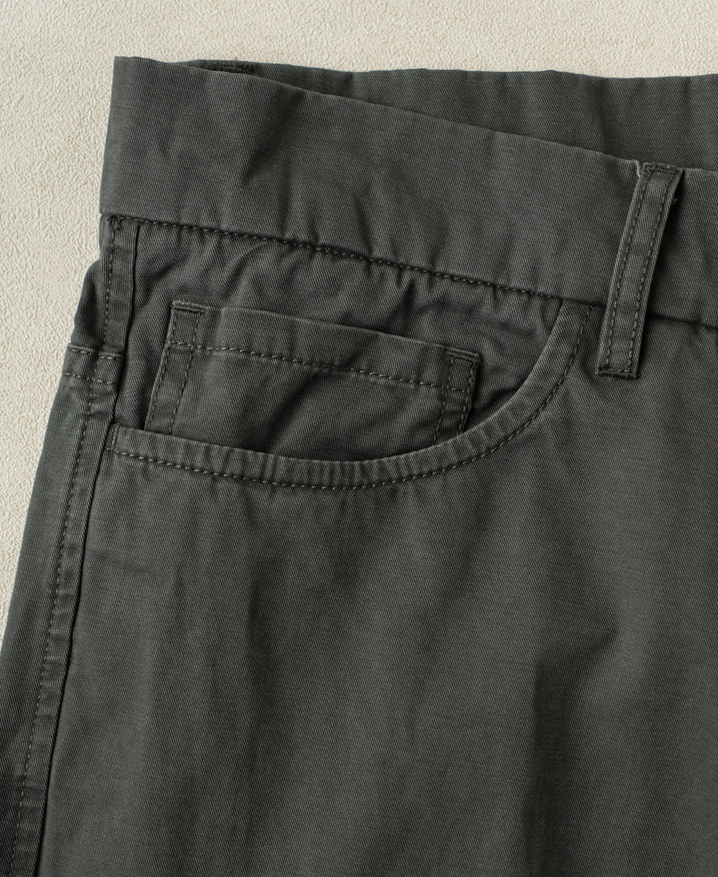 Vintage Washed Tapered 5-Pocket Pants - Dark Gray