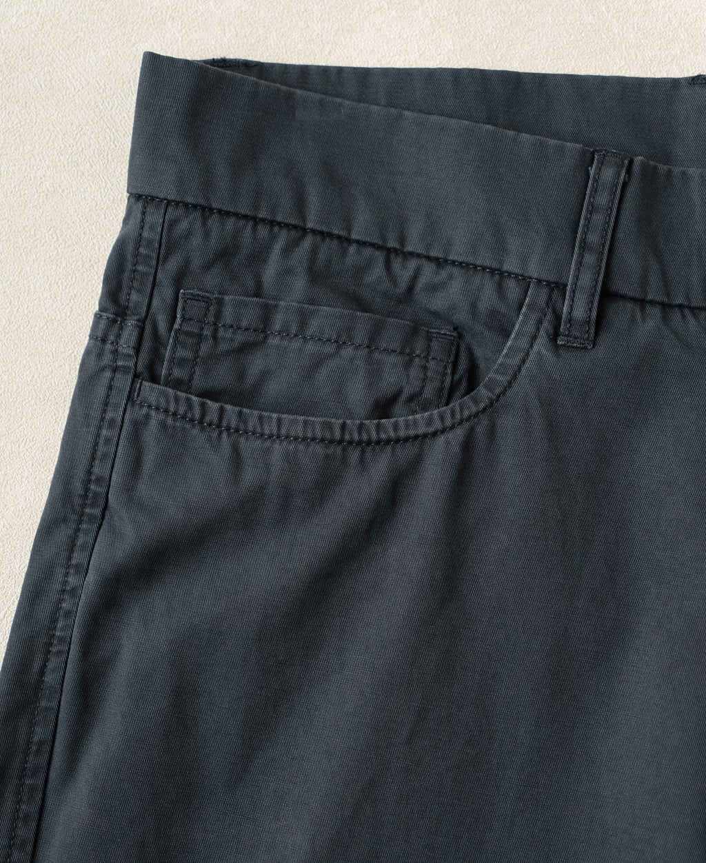 Vintage Washed Tapered 5-Pocket Pants - Navy