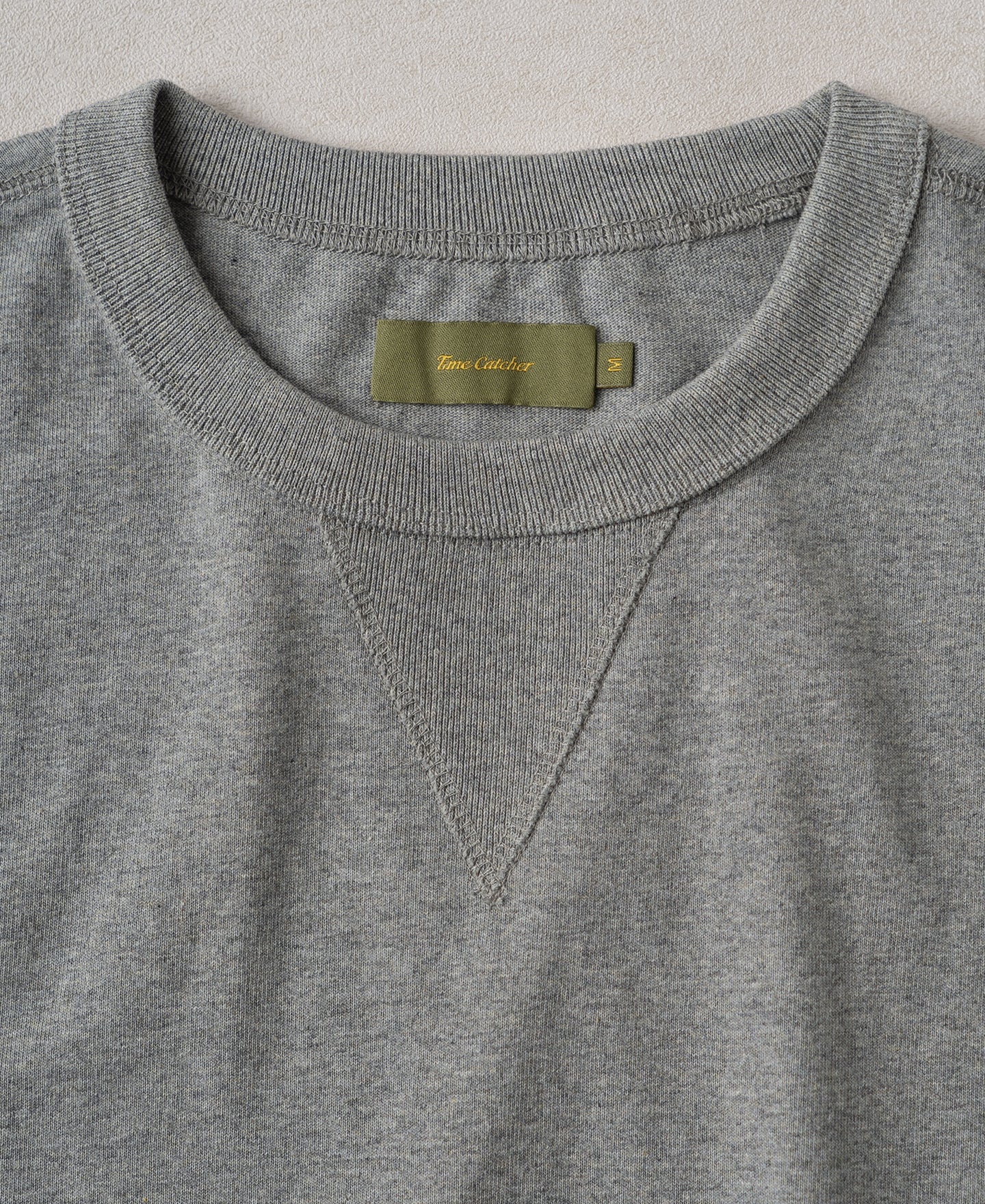1950s V-Gusset Cotton T-Shirt - Heather Gray