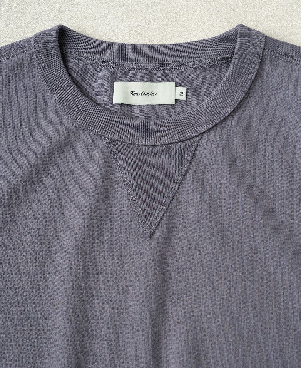 1950s V-Gusset Cotton T-Shirt - Purple