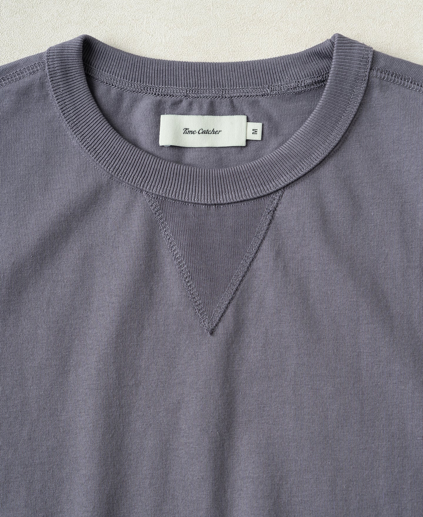 1950s V-Gusset Cotton T-Shirt - Purple