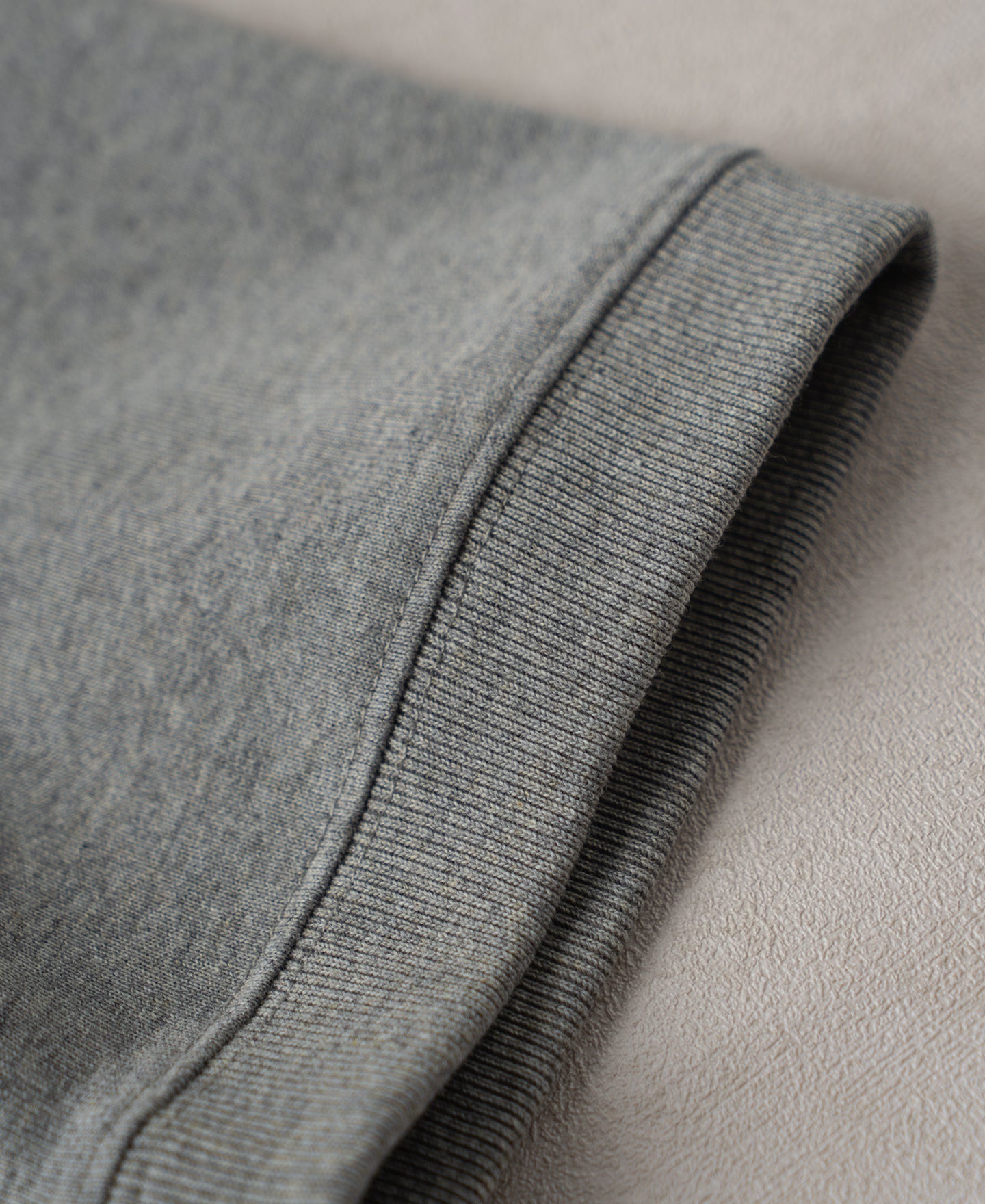 1950s V-Gusset Cotton T-Shirt - Heather Gray