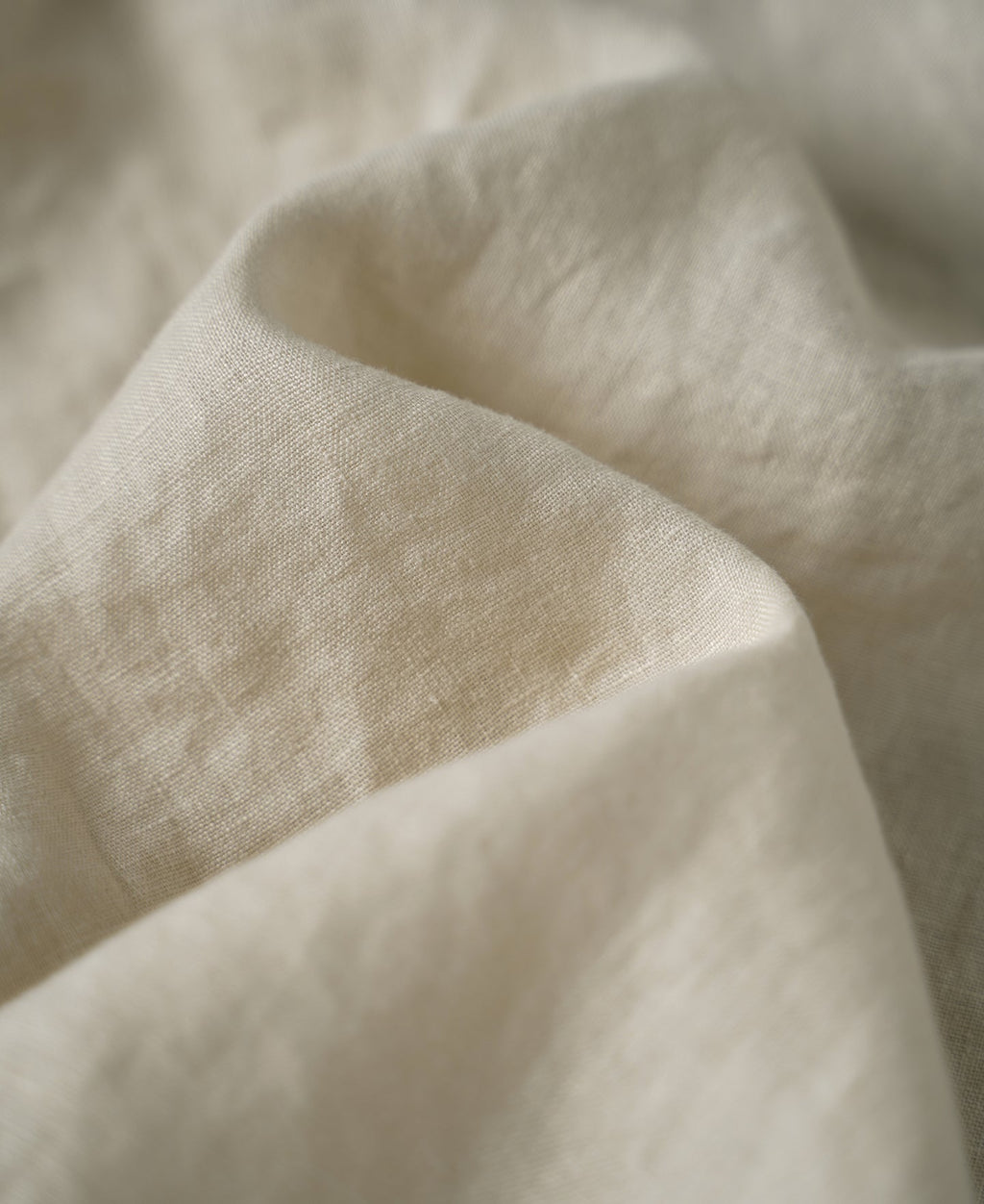 1950s Italian Collar Linen Short Sleeve Shirt - Beige