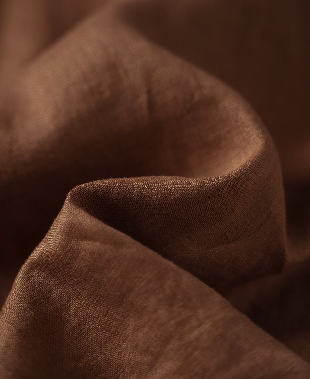 1950s Italian Collar Linen Short Sleeve Shirt - Brown