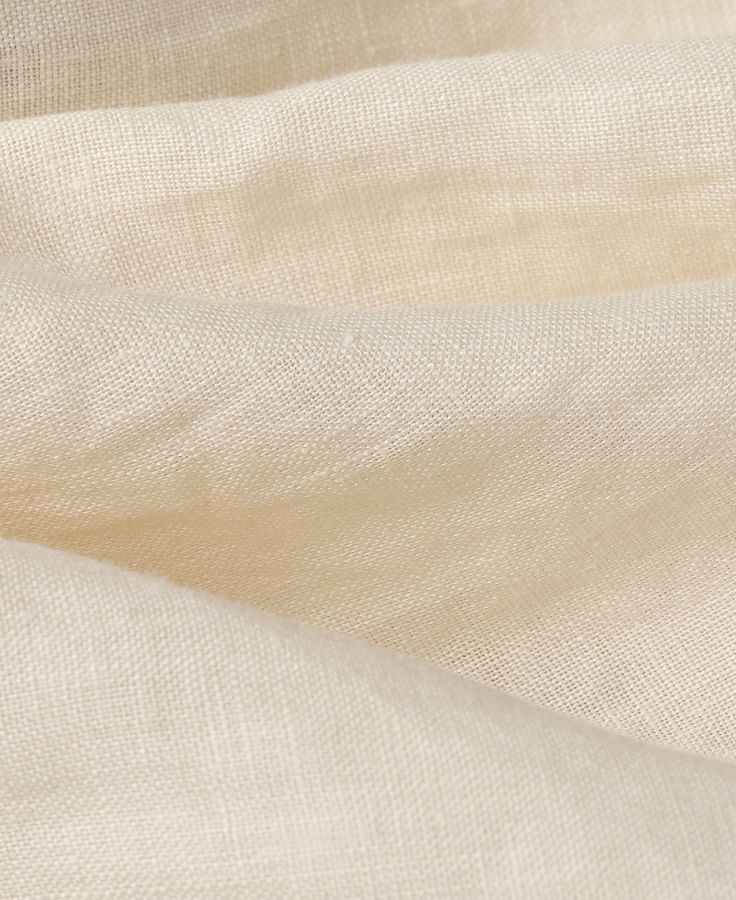 Cuban Collar Linen Shirt - Apricot