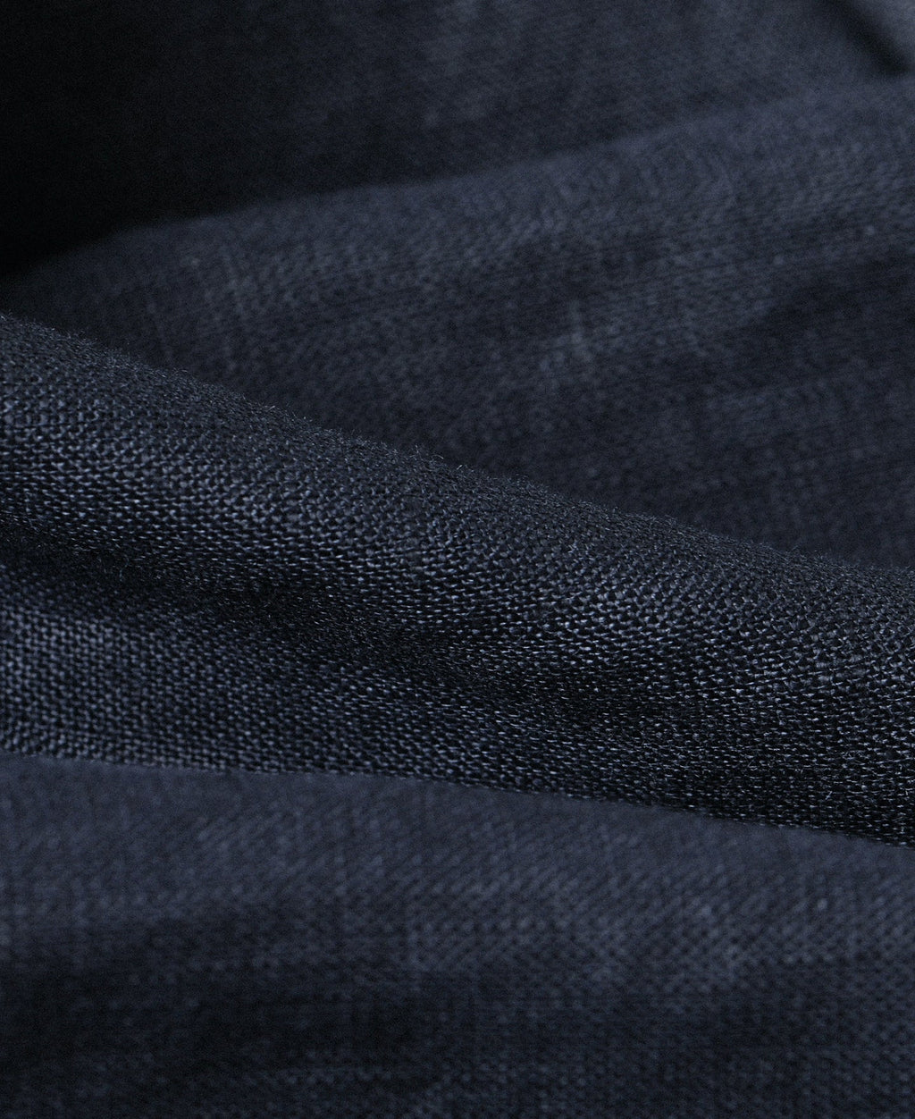 Cuban Collar Linen Shirt - Indigo