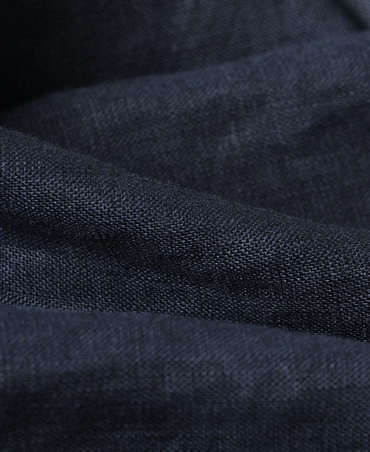 Cuban Collar Linen Shirt - Indigo