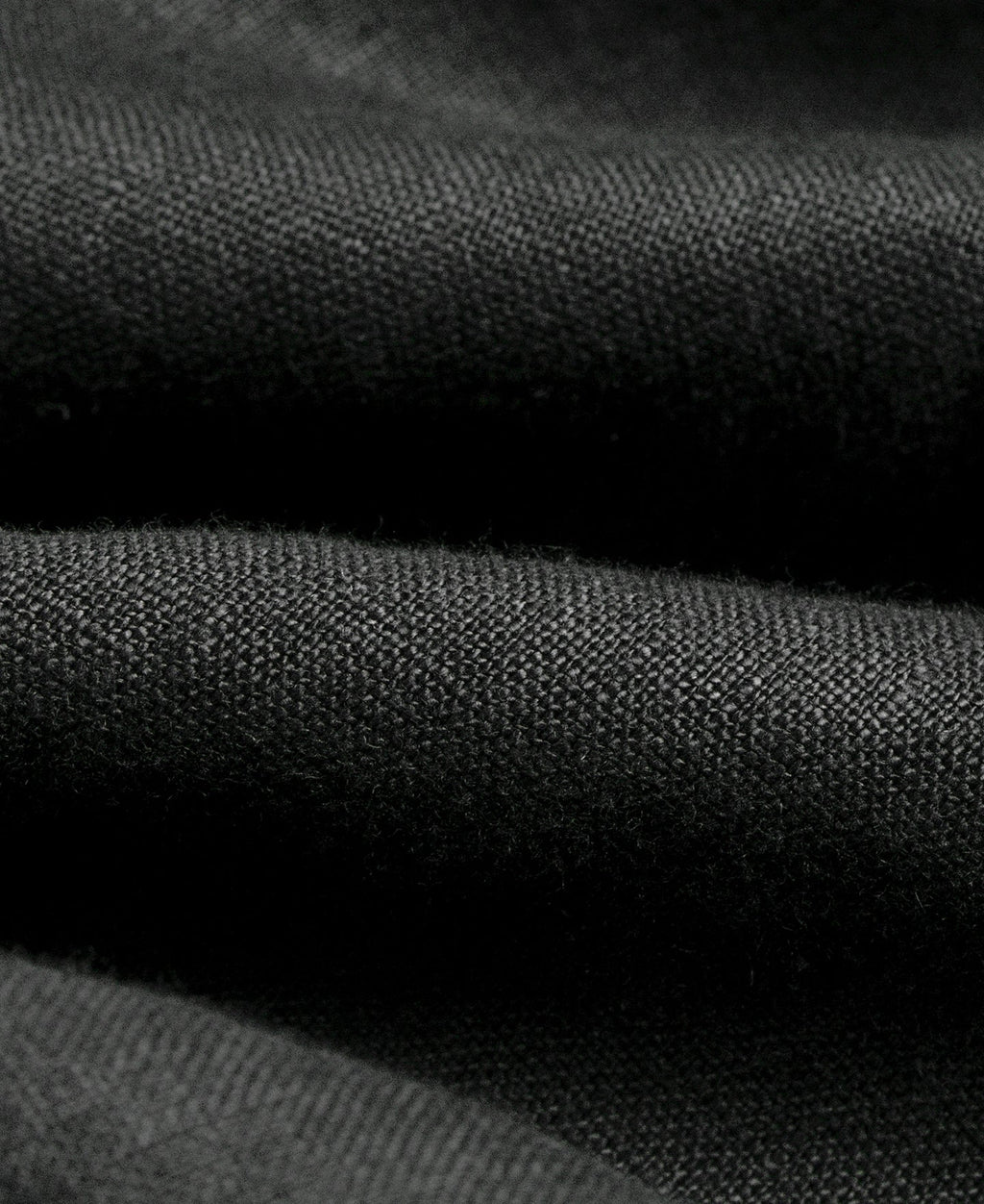 Linen Double Pleated Trousers - Black