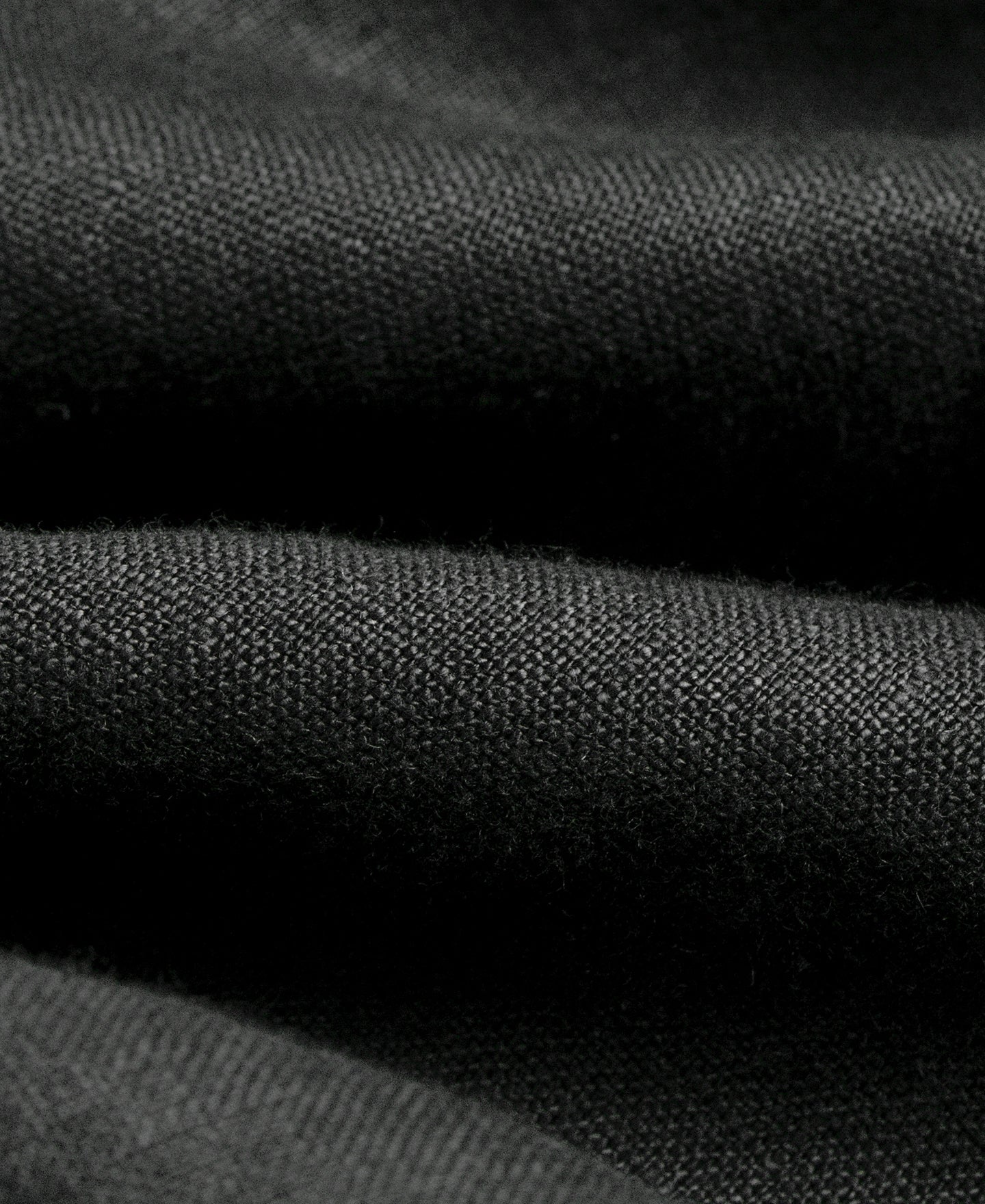 Linen Double Pleated Trousers - Black