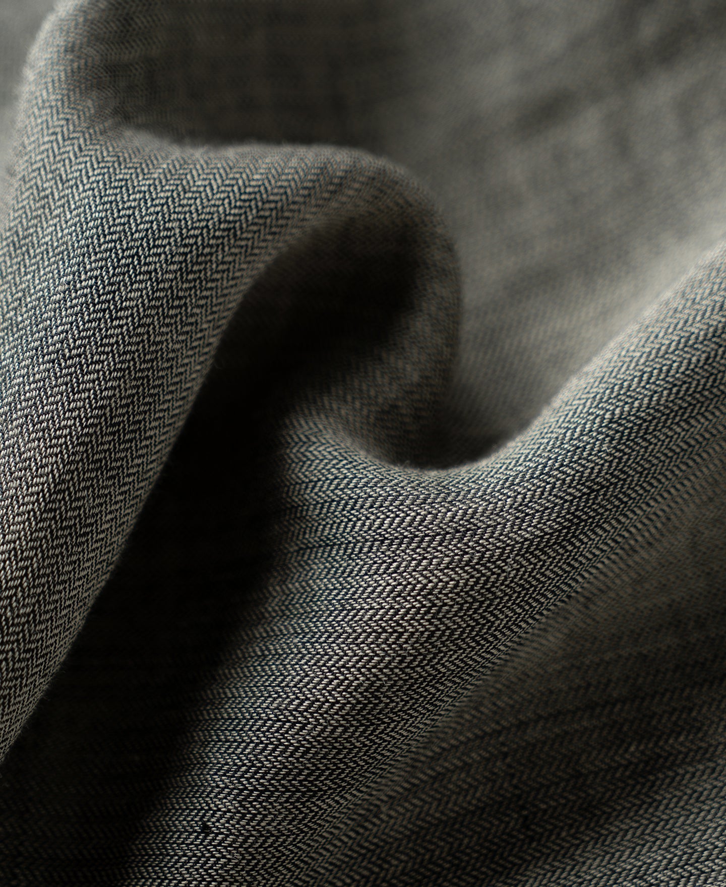 Relaxed Ramie Herringbone Cuban Shirt