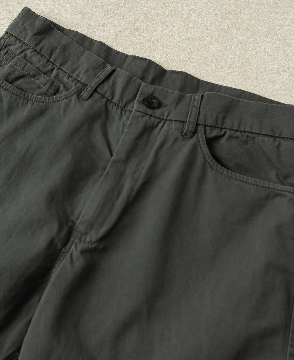 Vintage Washed Tapered 5-Pocket Pants - Dark Gray