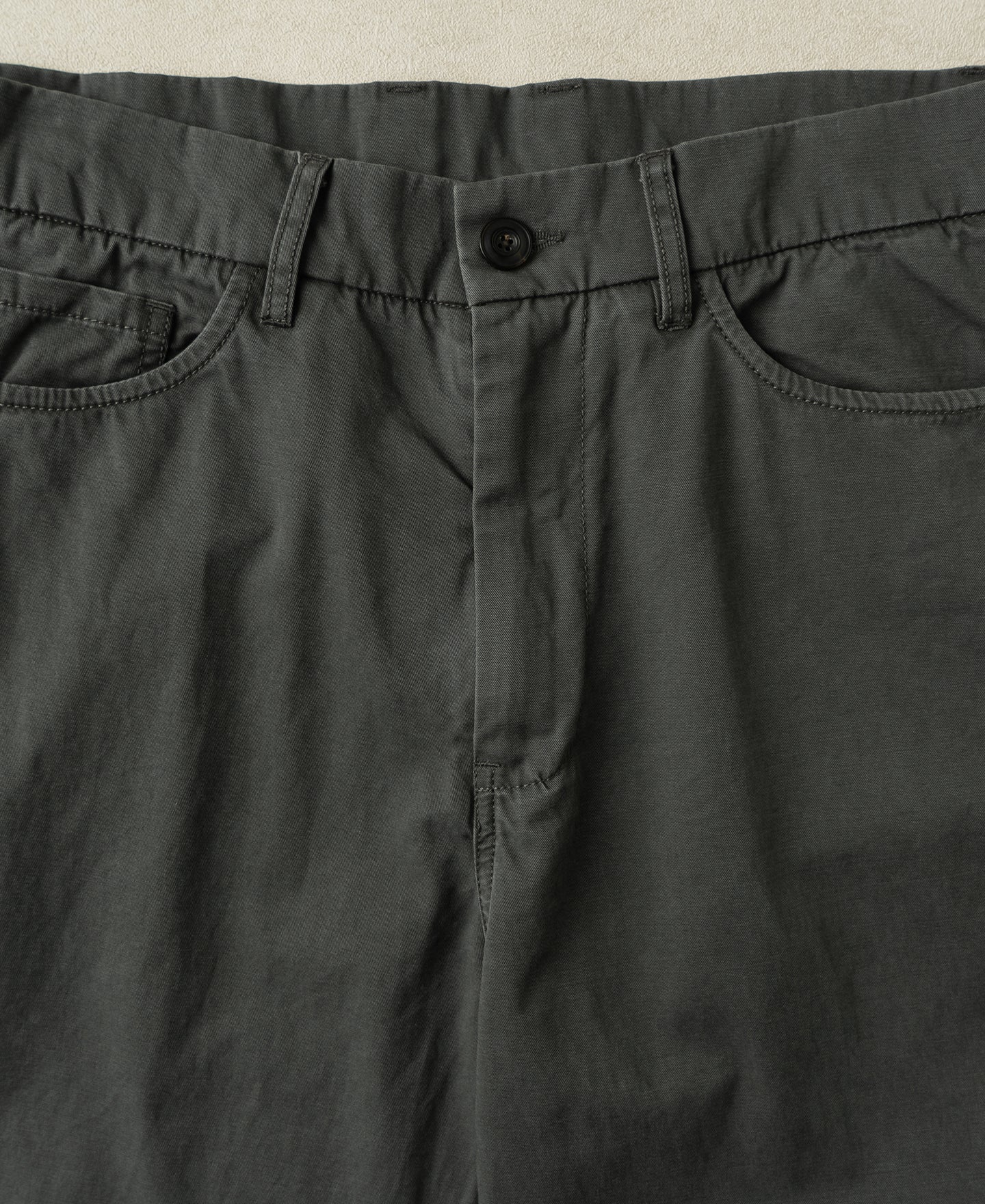 Vintage Washed Tapered 5-Pocket Pants - Dark Gray
