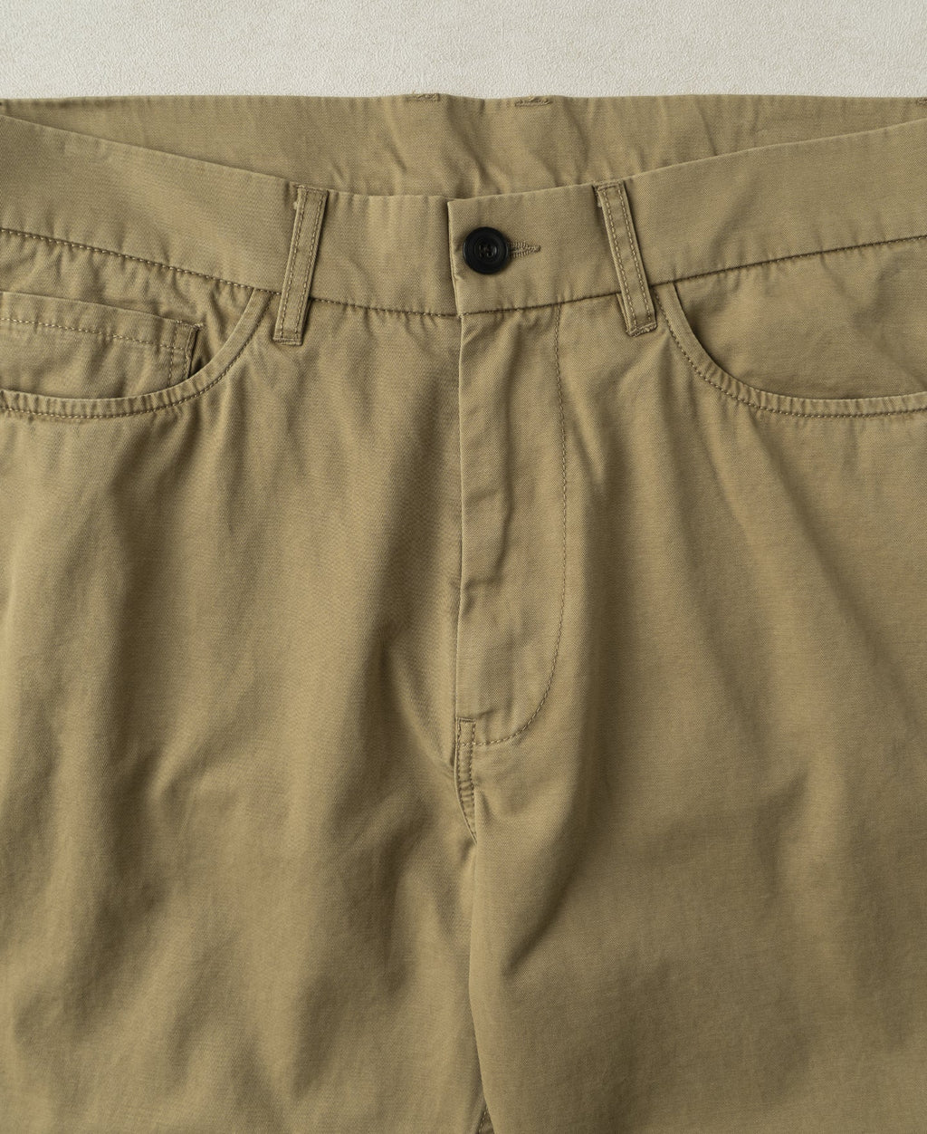 Vintage Washed Tapered 5-Pocket Pants - Khaki