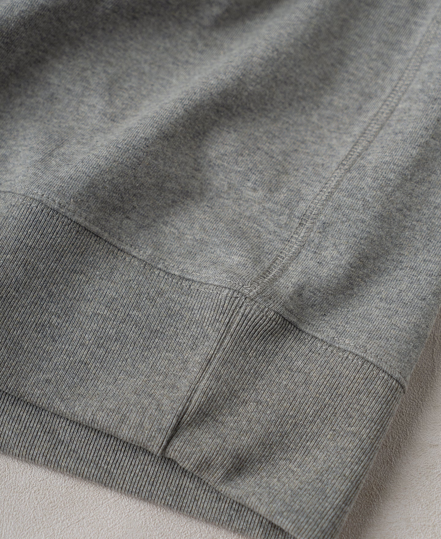 1950s V-Gusset Cotton T-Shirt - Heather Gray