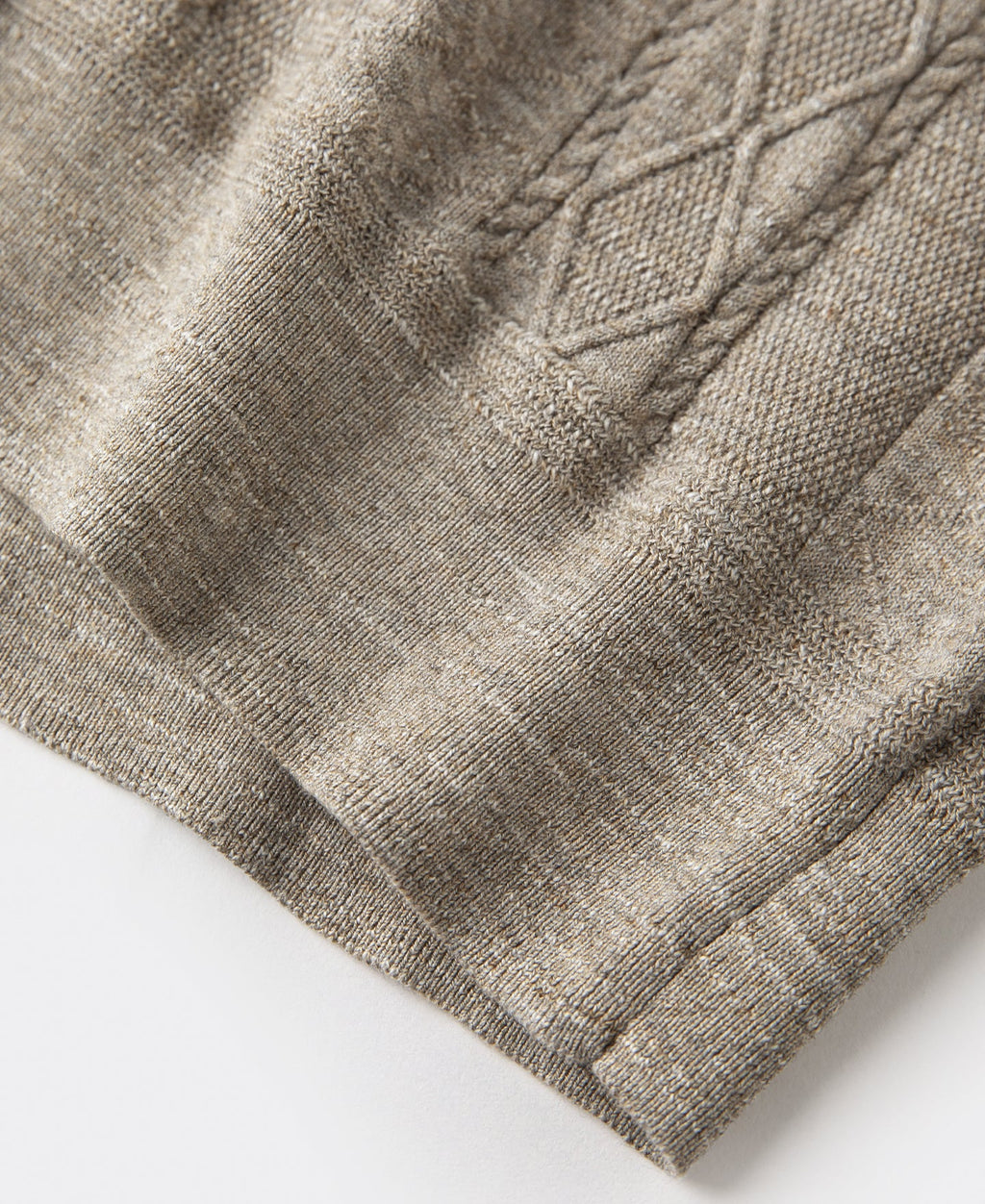Jacquard Melange Yarn Polo Shirt - Oats