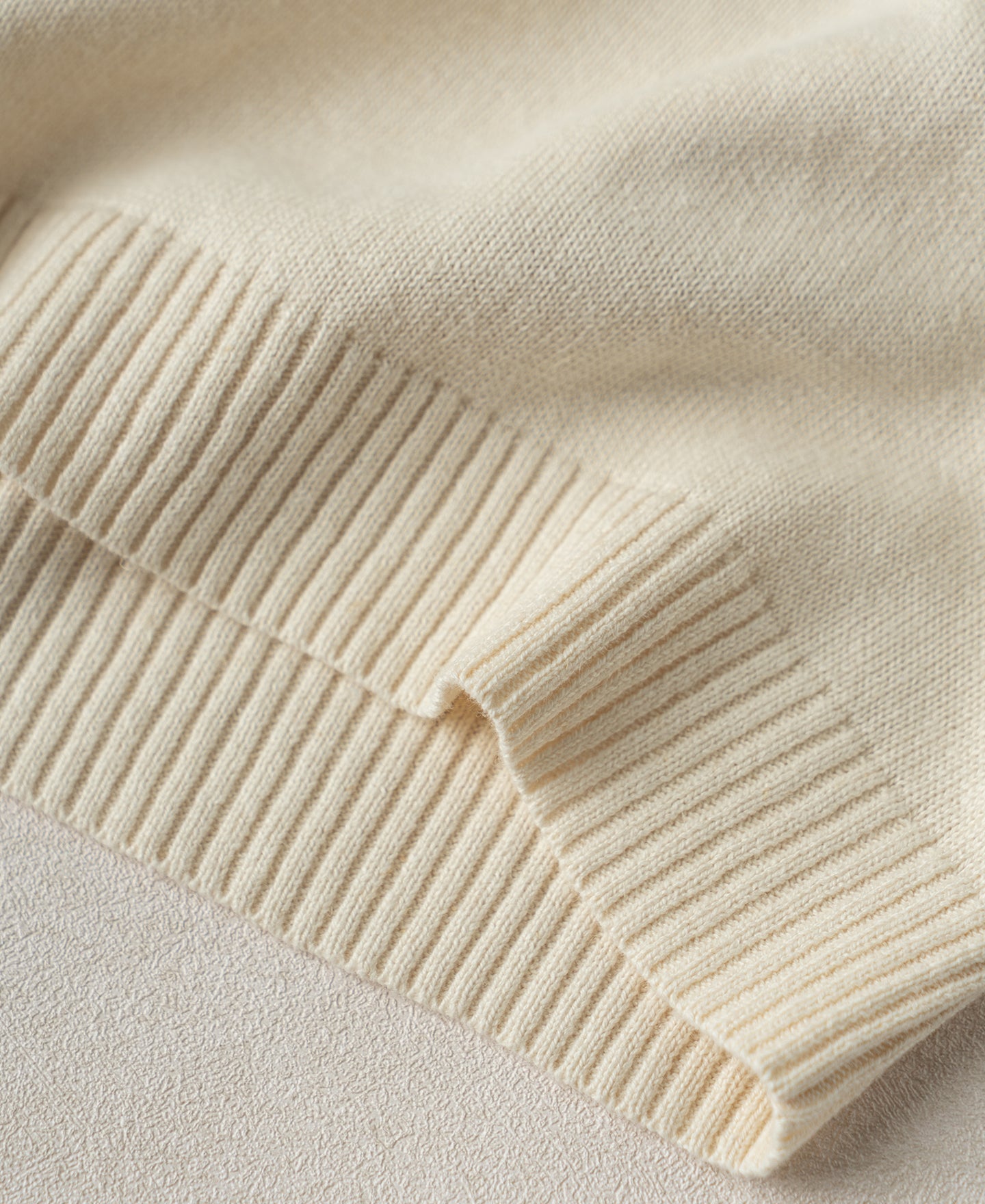 Linen Cotton Blend Knit Johnny Collar Polo - Apricot