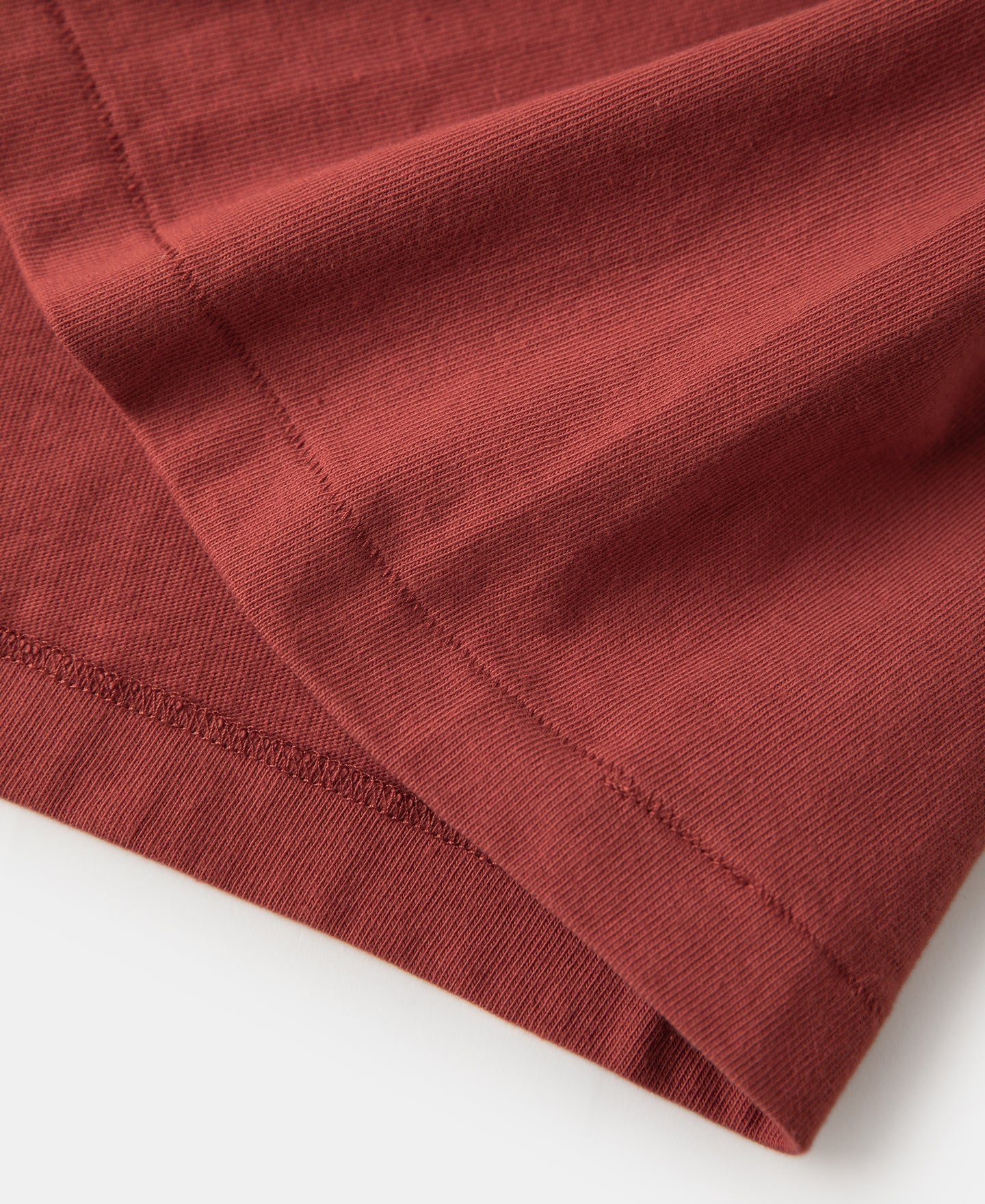 Cotton Tubular Crewneck T-Shirt - Brick Red