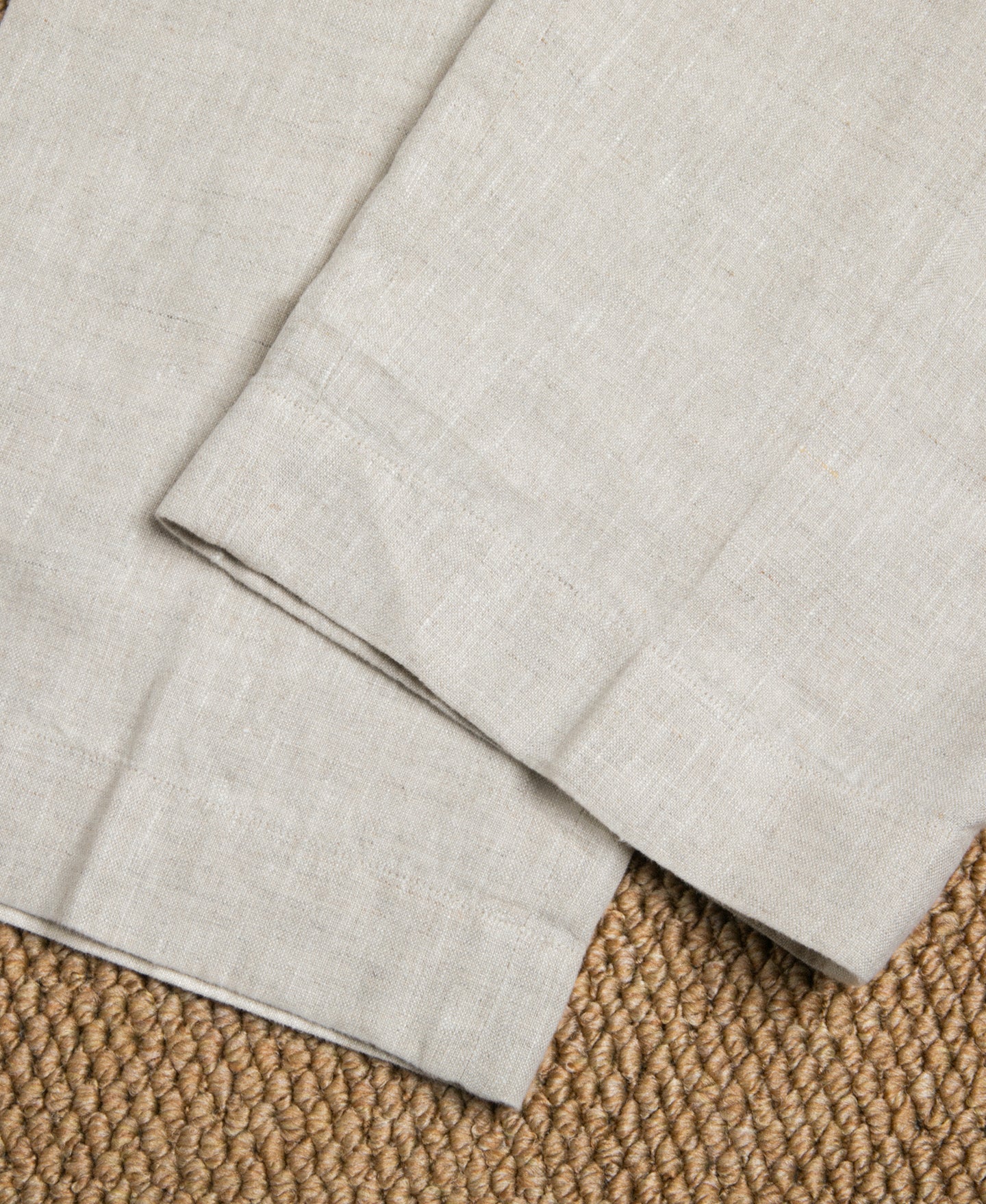 Linen Double Pleated Trousers - Natural