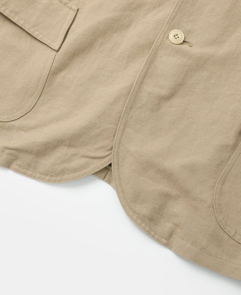 Textured Linen-Cotton Blend Sack Jacket – Khaki