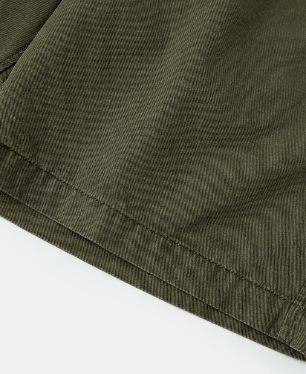 1930s Washed Officer Chino Shorts - Olive