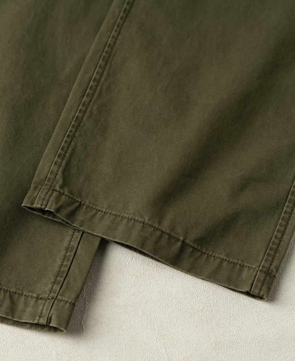 Vintage Washed Tapered 5-Pocket Pants - Olive