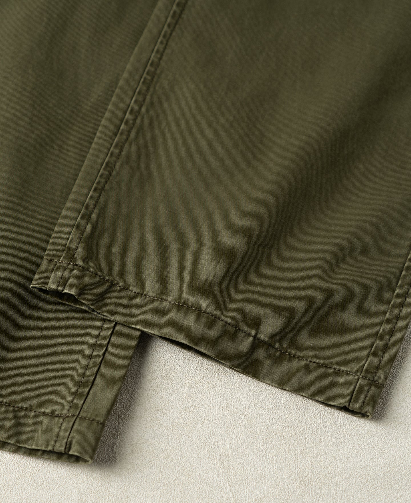 Vintage Washed Tapered 5-Pocket Pants - Olive
