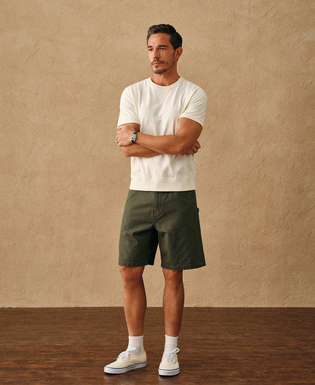 1950s V-Gusset Cotton T-Shirt - White
