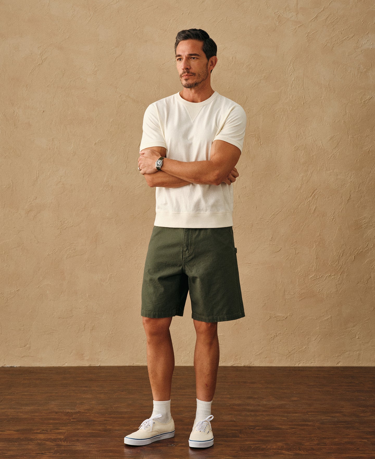1950s V-Gusset Cotton T-Shirt - White