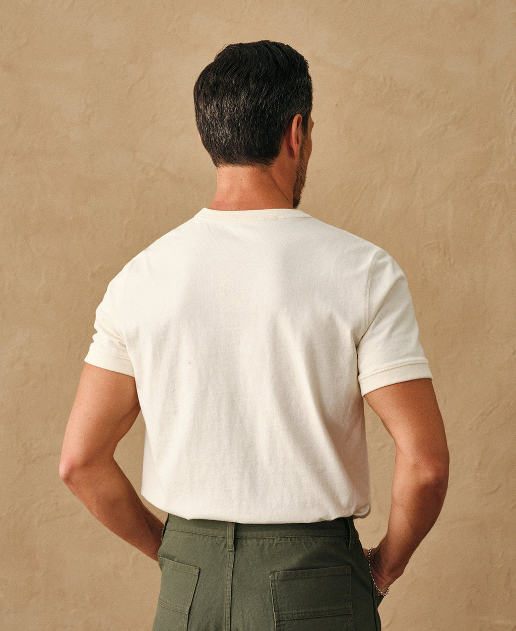 1950s V-Gusset Cotton T-Shirt - White