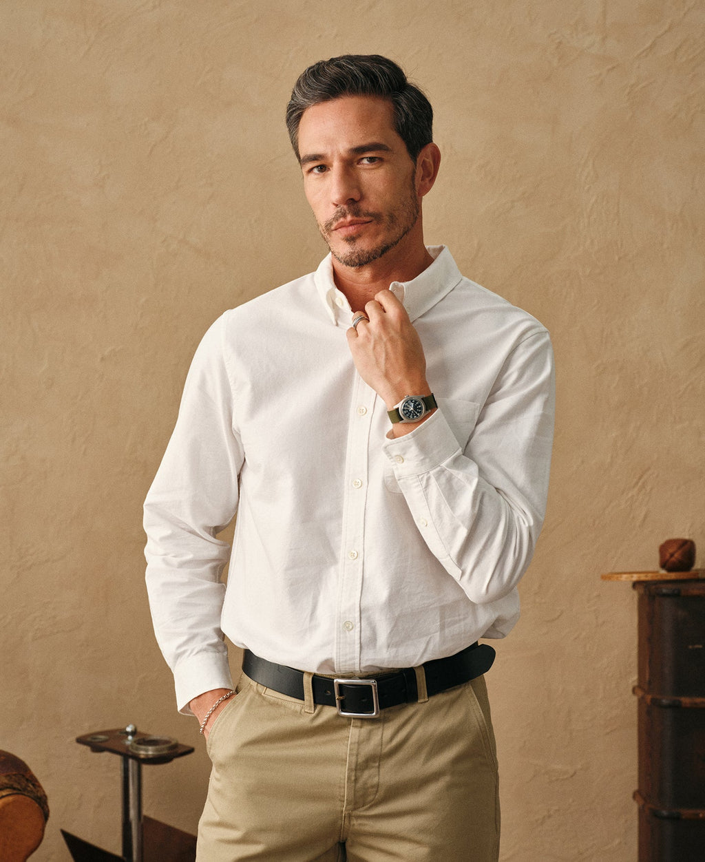 Classic Button-Down Oxford Shirt - White